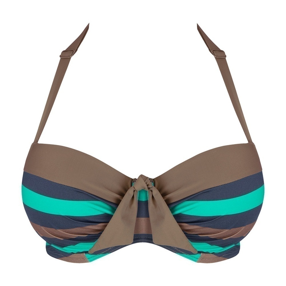NWT Prima Donna Swim Punch Bikini Top Curacao/Golden Shadow EU Sz 30